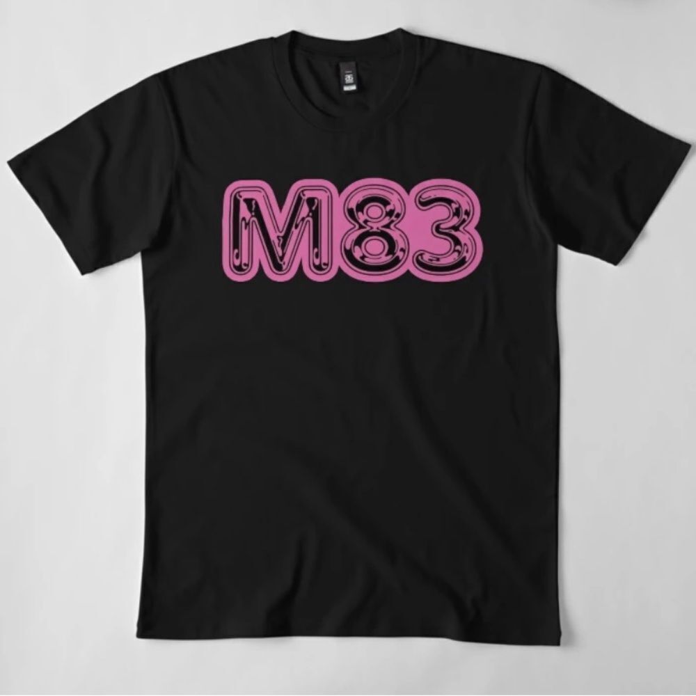 Black and Pink M83 Graphic Short Sleeve Tee
